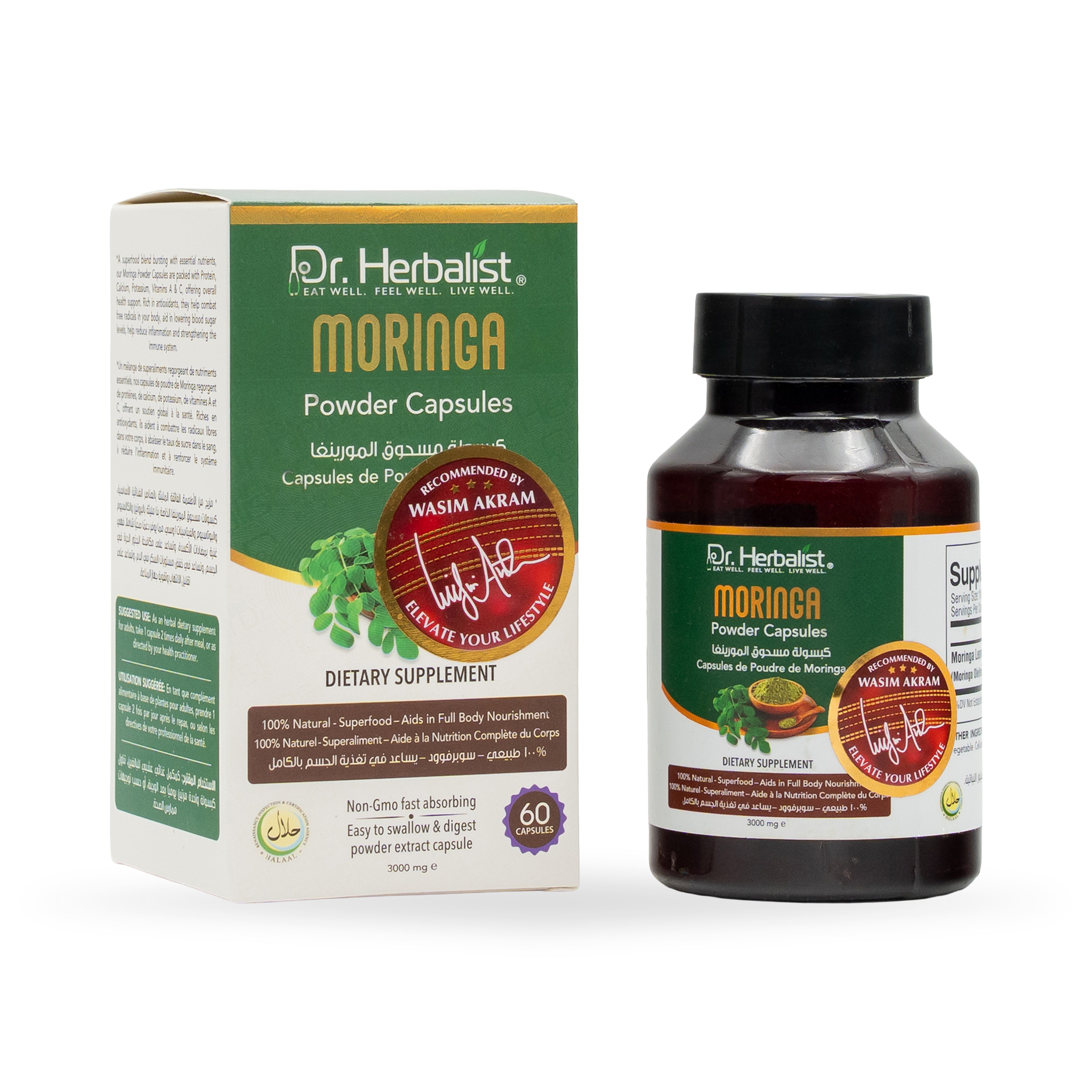 Dr. Herbalist Moringa Powder Capsules 3000mg