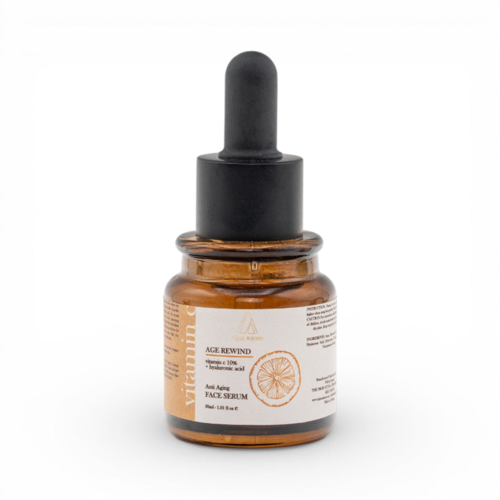 Age Rewind - Face Serum with 10% Vitamin C & Hyaluronic Acid | Aijaz Aslam