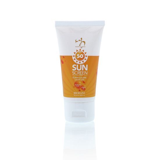 OilFree Sunscreen SPF 50+ with Vitamin C and Hyaluronic Acid 50ml WB by Hemani Hemani Herbal