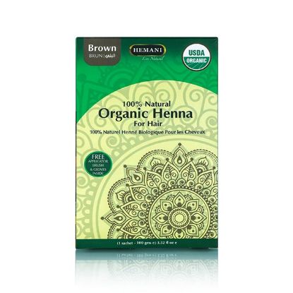 Organic Henna for Hair 100g - Brown | Hemani Herbals	
