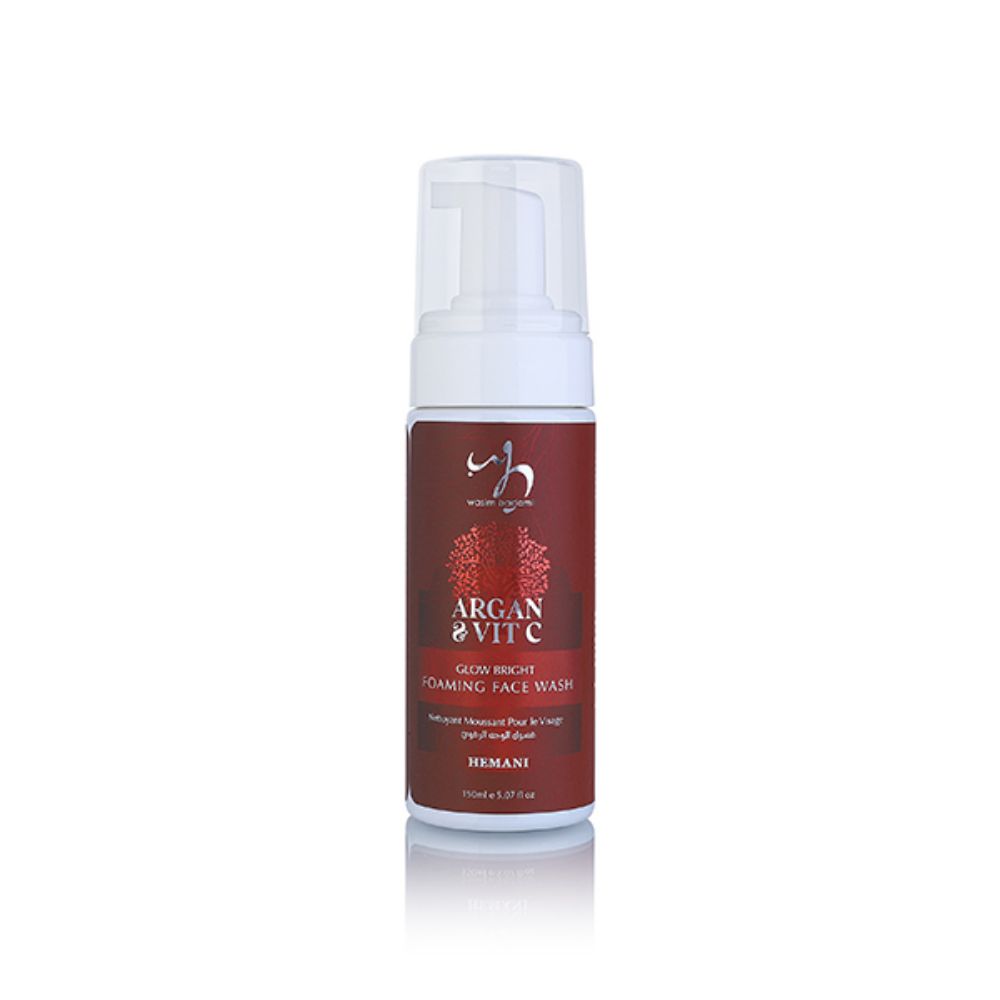 Argan & Vitamin C Glow Bright Foaming Face Wash 150ml | WBbyHemani	