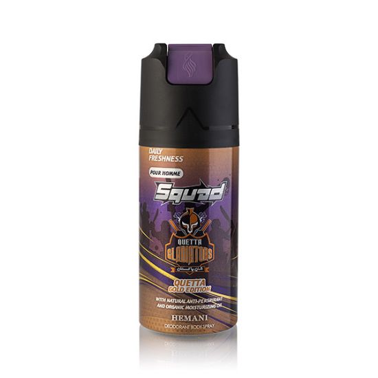 SQUAD Quetta Gold Edition Performance Deodorant Body Spray for Men 150ml